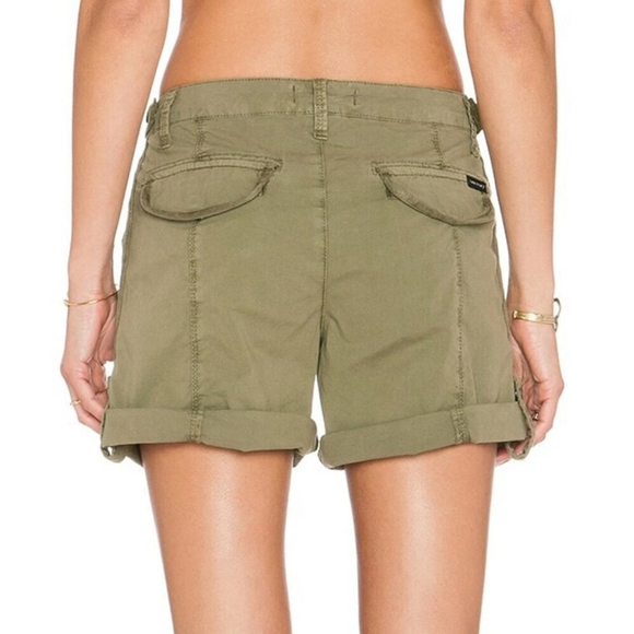 Anthropologie Sanctuary Nature Rolled Cuff Stretch Shorts Safari Green Size 31 - Picture 2 of 7